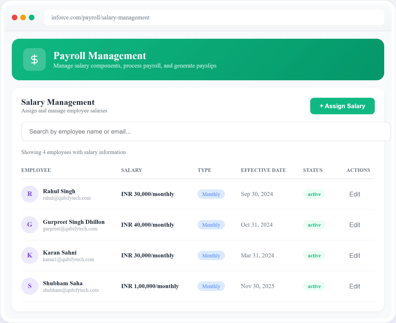 Salary management